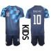 Cheap Croatia Luka Modric #10 Away Football Kit Children World Cup 2022 Short Sleeve (+ pants)